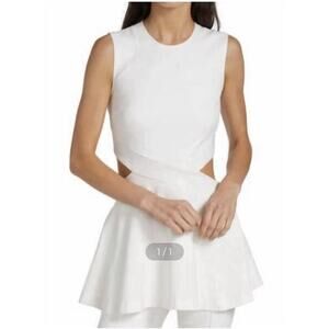 Rosetta Getty White Knit Peplum Sleeveless Top Size medium (sw100thrifty